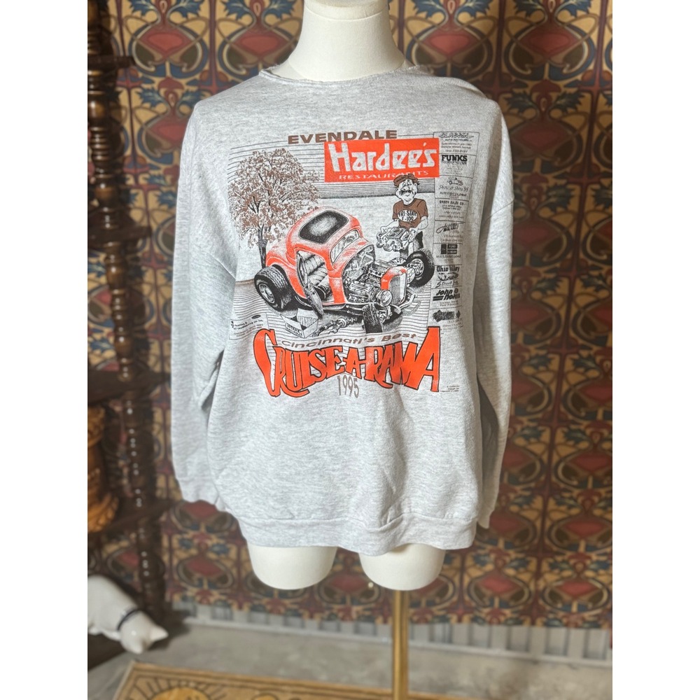Evendale Hardees Cruisearama 1995 Cincinnati Graphic Sweatshirt best for M